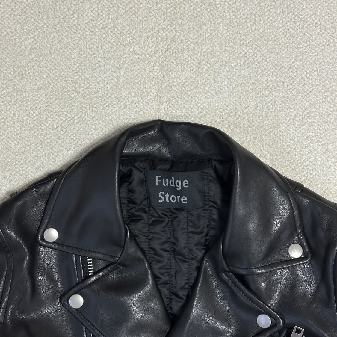라퍼지 스토어 버핑 레더 라이더 자켓 상품이미지5