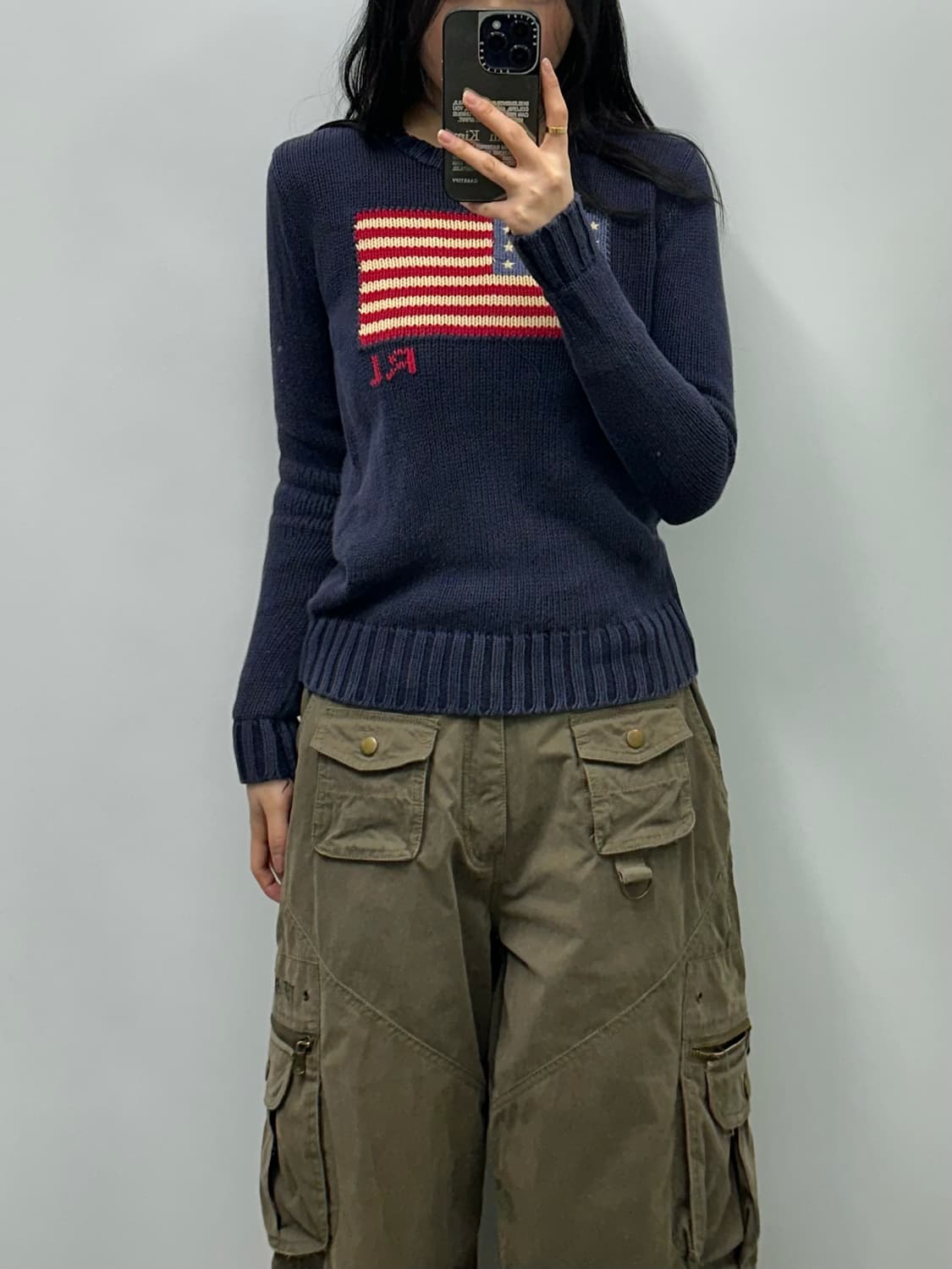 폴로 라프로렌 신형 성조기 네이비 니트 상품이미지1