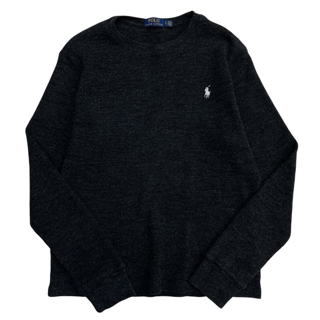 폴로 랄프로렌 화이트포니 와플 차콜 롱슬리브 L 상품이미지2
