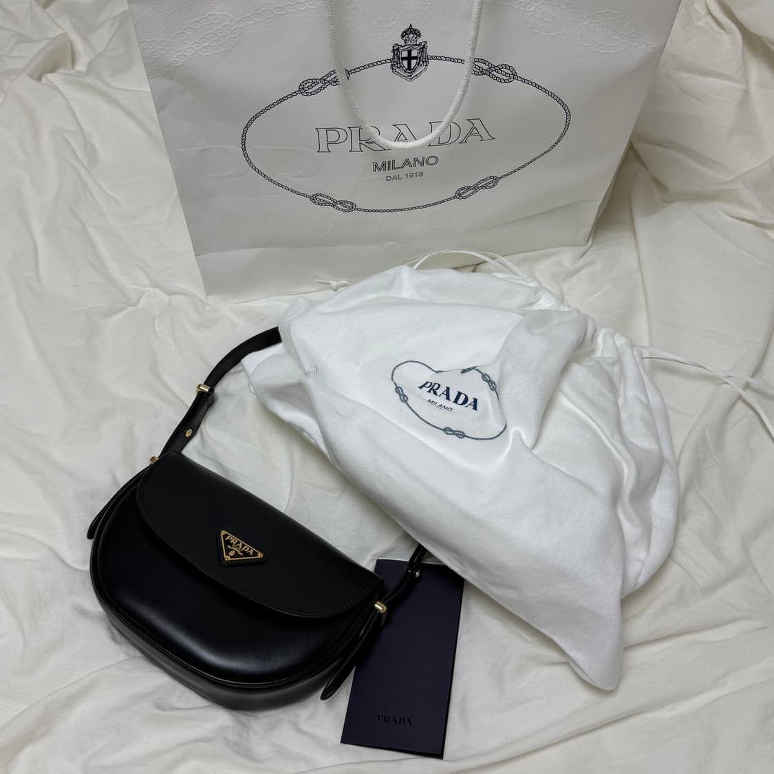 프라다 아르케 가죽 숄더백 정품 상품이미지1