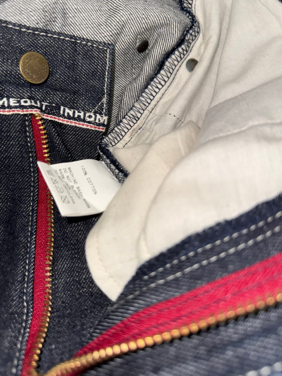 [XL] INHOMEOUT 딥 인디고 데님 팬츠 MADE IN JAPAN 상품이미지5