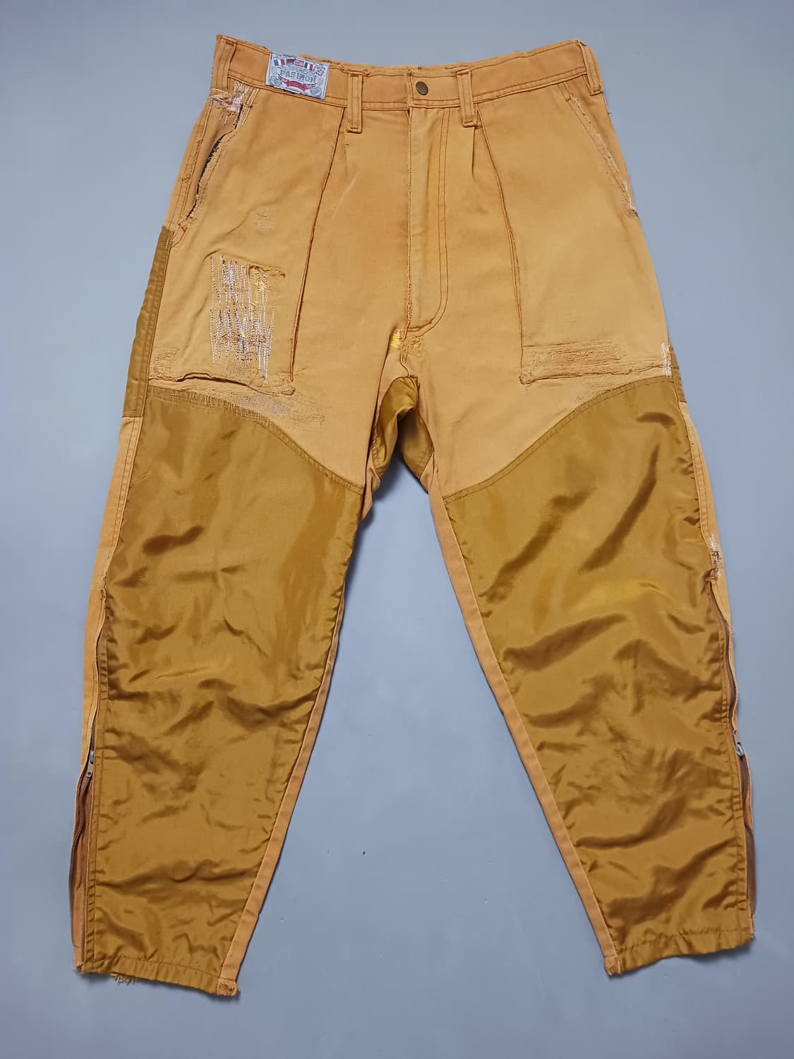 [33] 빈티지 투톤 데미지 워크웨어 카고 팬츠 상품이미지1