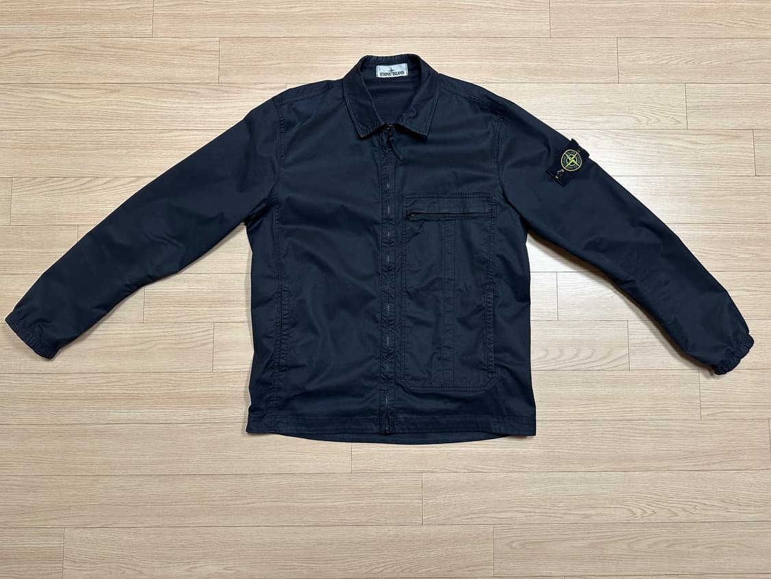 [L] 스톤아일랜드 10319 스트레치 코튼 트윌 오버셔츠 블랙 상품이미지1