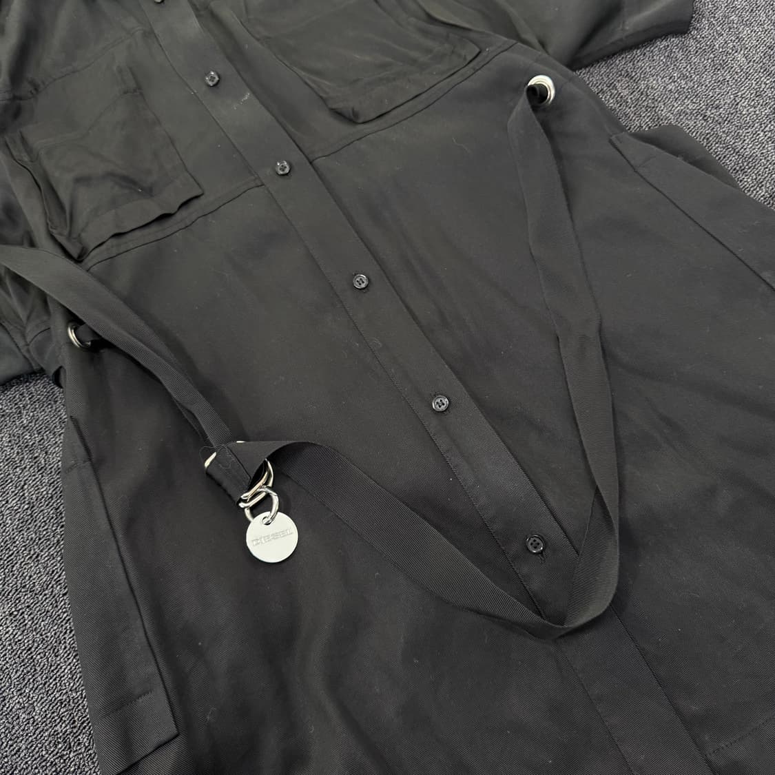 디젤 밸트링 디테일 셔츠 원피스  상품이미지3