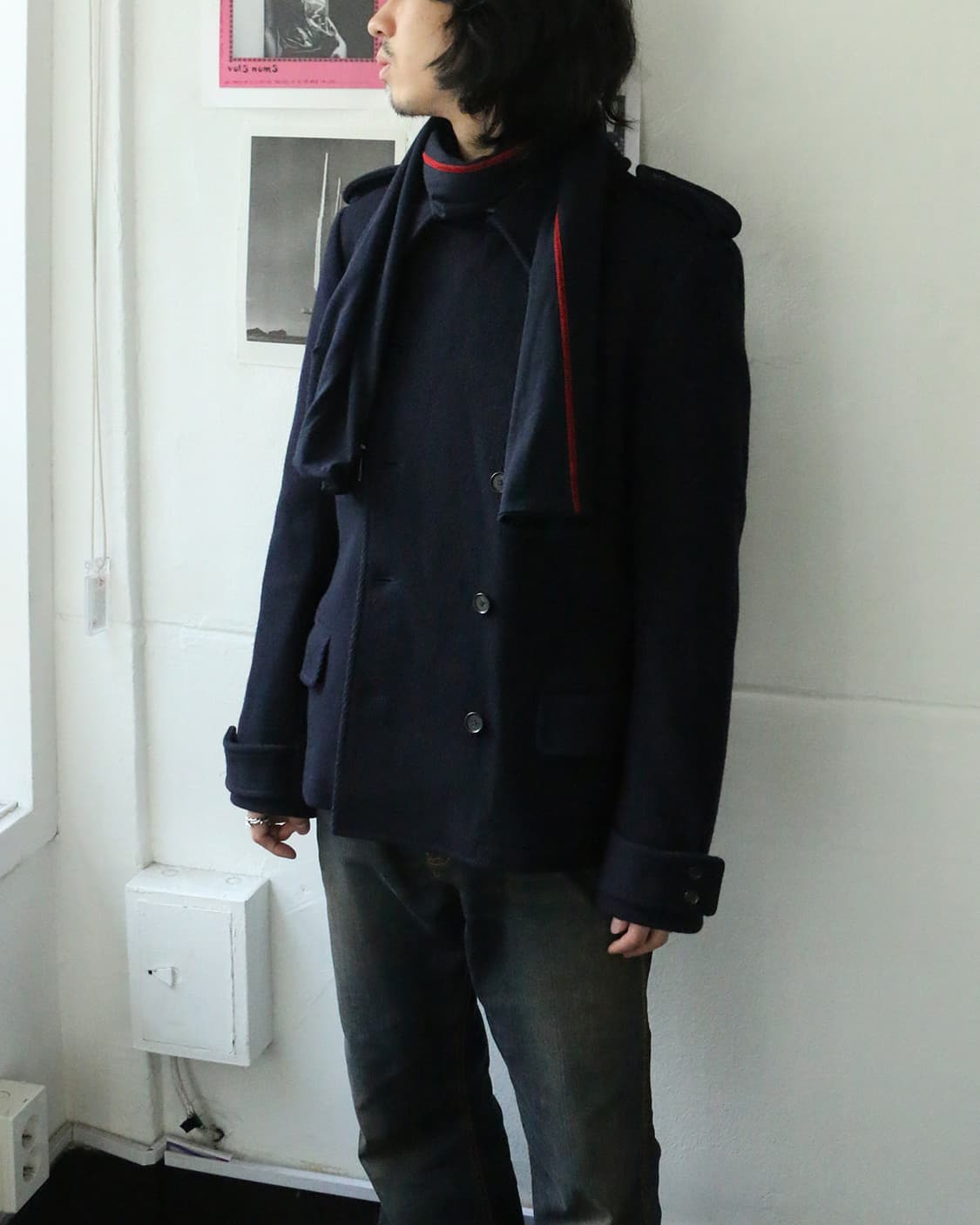 꼼데가르송 옴므 울 니트 머플러  상품이미지3