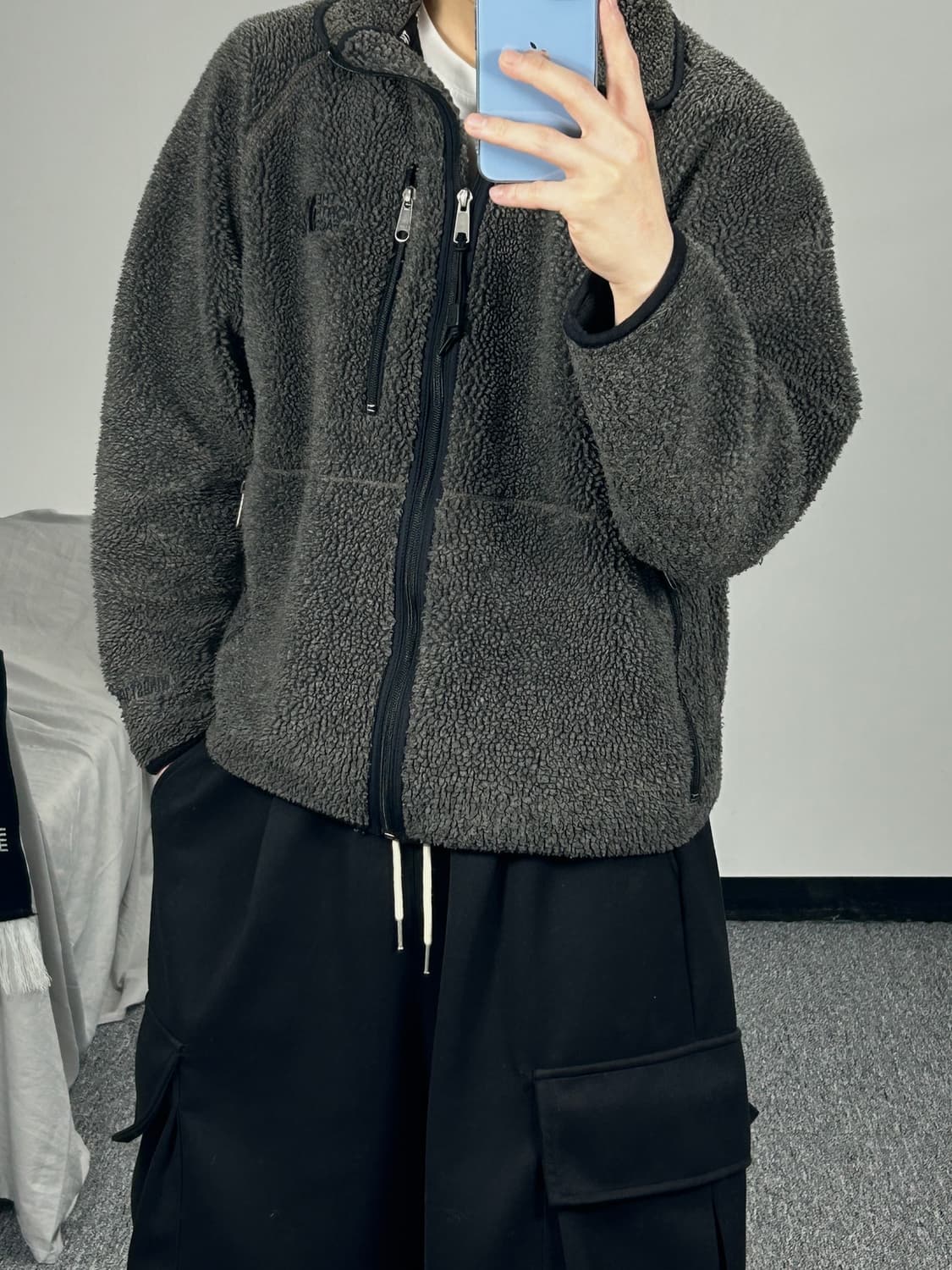 노스페이스 윈드스토퍼 다크그레이 플리스 자켓 M  상품이미지2