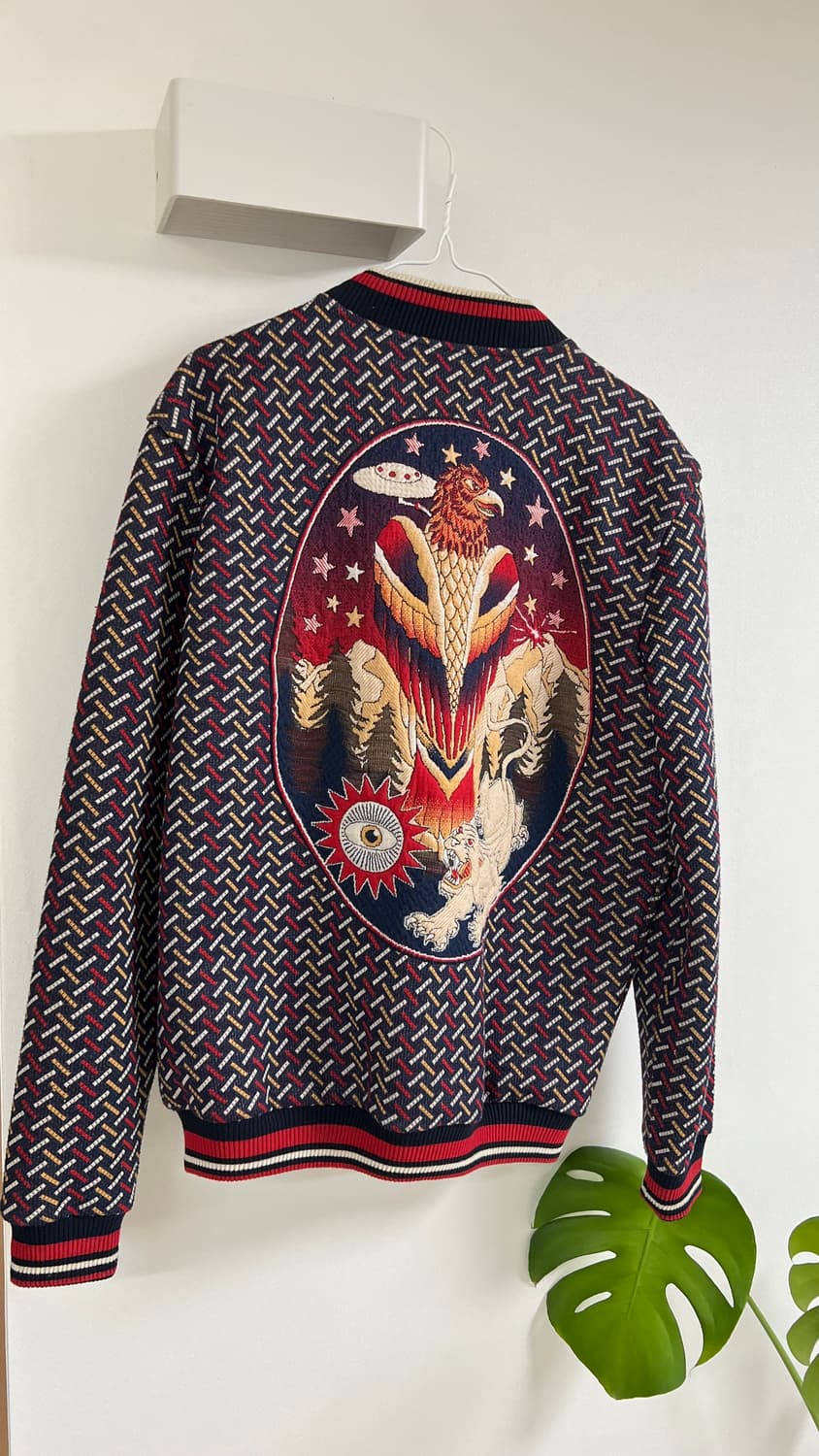 자라 자카드 이글 버드 푸마 아이 봄버 재킷 상품이미지2