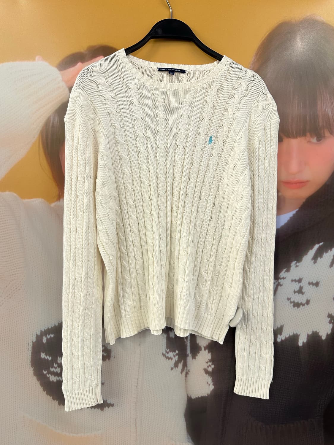 POLO 폴로 아이보리 케이블니트 상품이미지1