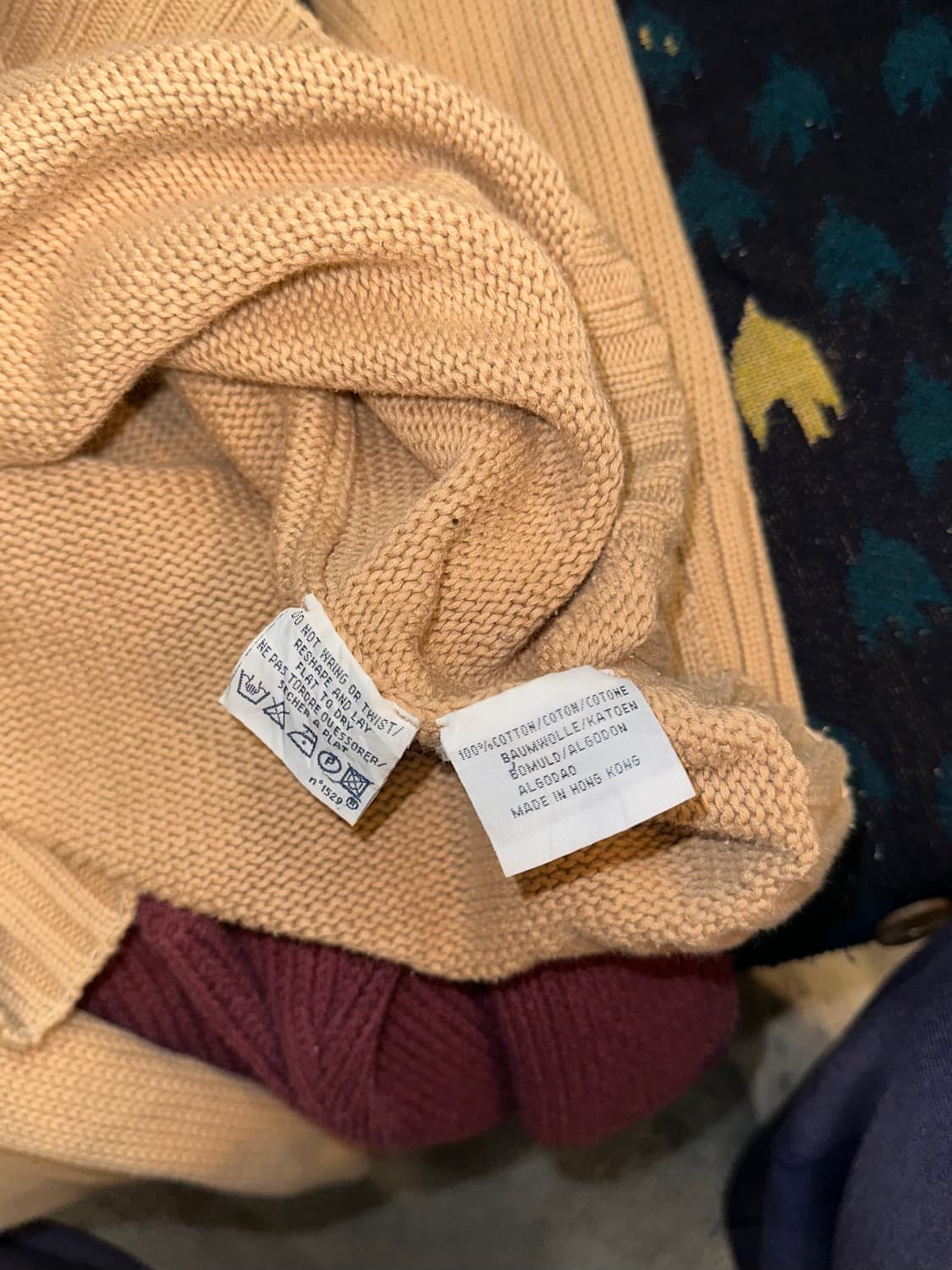 90’s Polo Ralph Lauren logo beige knit 상품이미지10