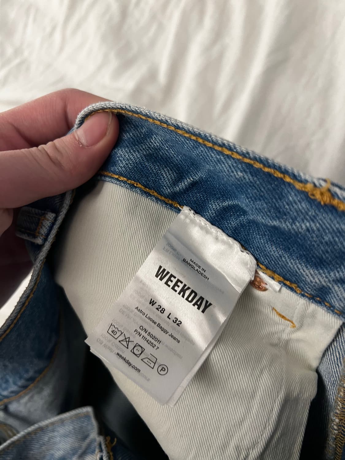 astro baggy jeans- 배기 데님 light blue wash 상품이미지7