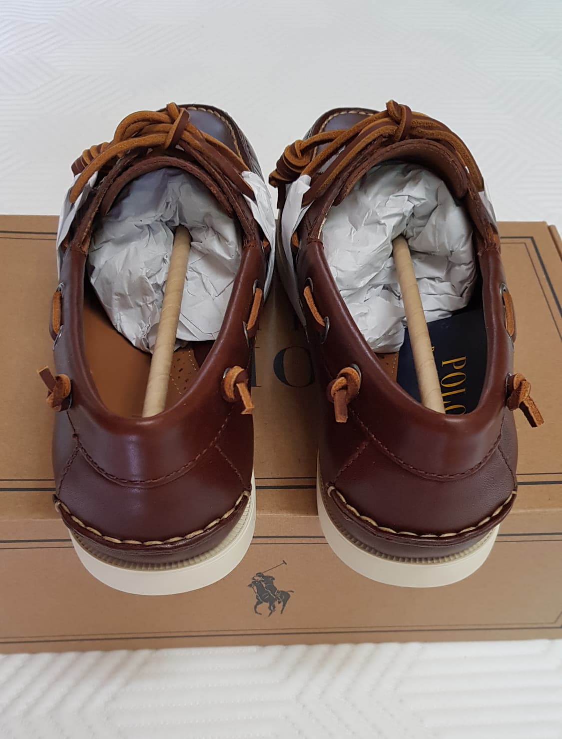 [9.5D] 폴로 머튼 레더 보트 슈즈 팝니다. 상품이미지4