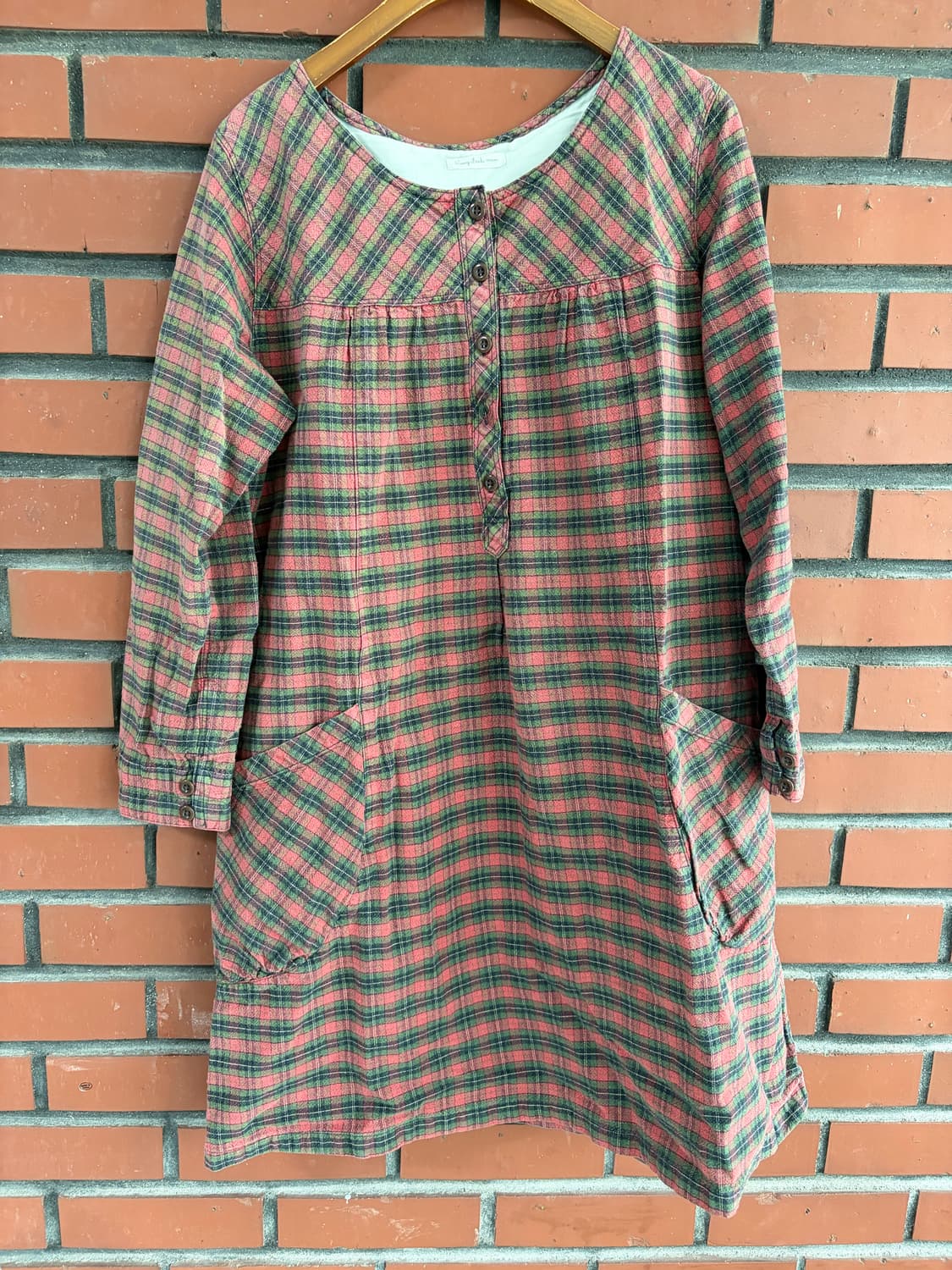 모리걸 체크 원피스 상품이미지1