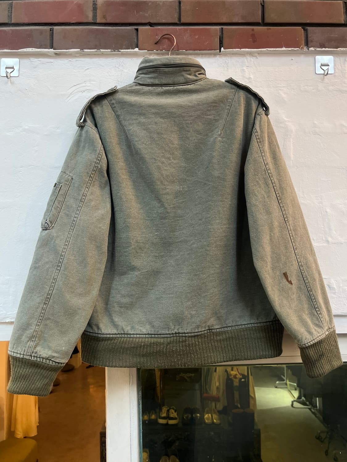 US-JOAN 올리브 그린 밀리터리 봄버 자켓 M 상품이미지9