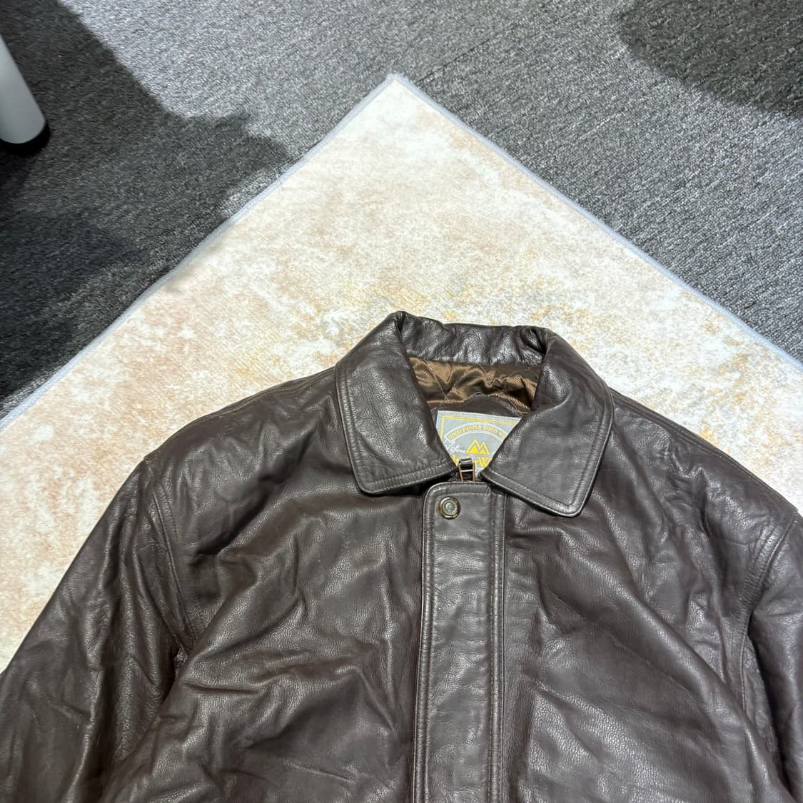 빈티지 소가죽 레더 봄버 자켓 상품이미지2
