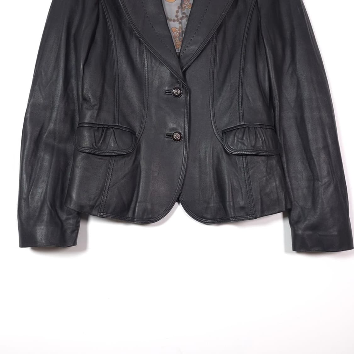 ICINOO 페미닌 셔링 양가죽 블레이저 자켓 55 상품이미지4