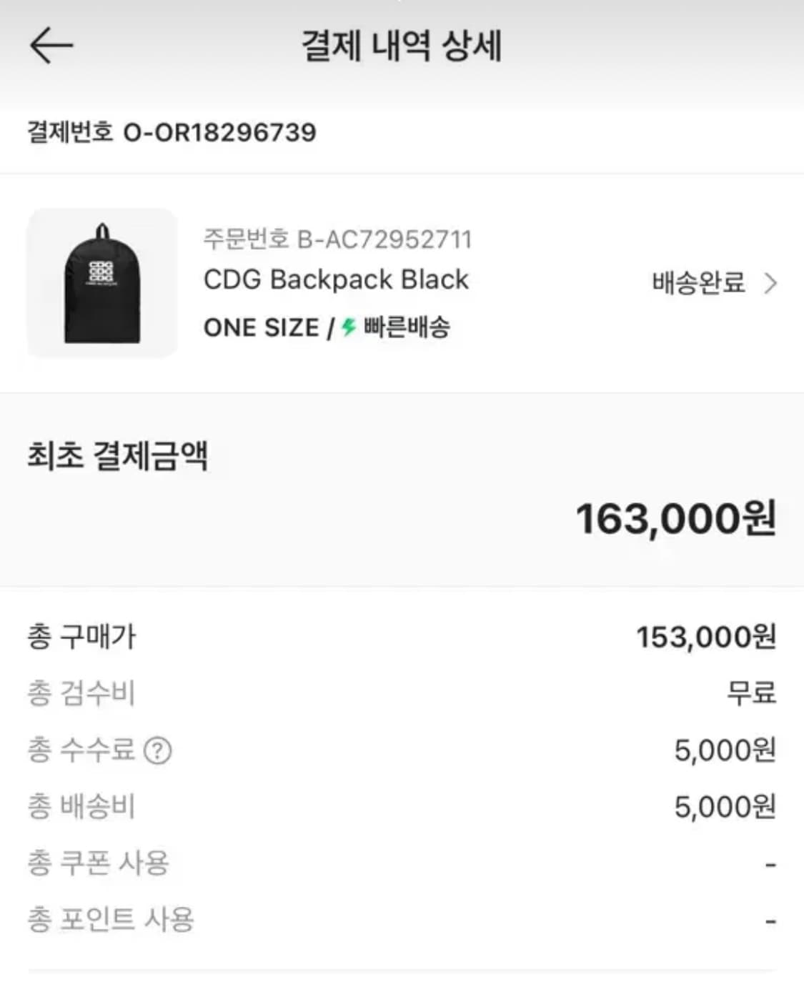 cdg 백팩 상품이미지3