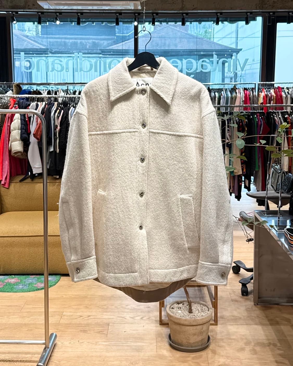 아크네 스튜디오 아이보리 트윌 오버 자켓  상품이미지1