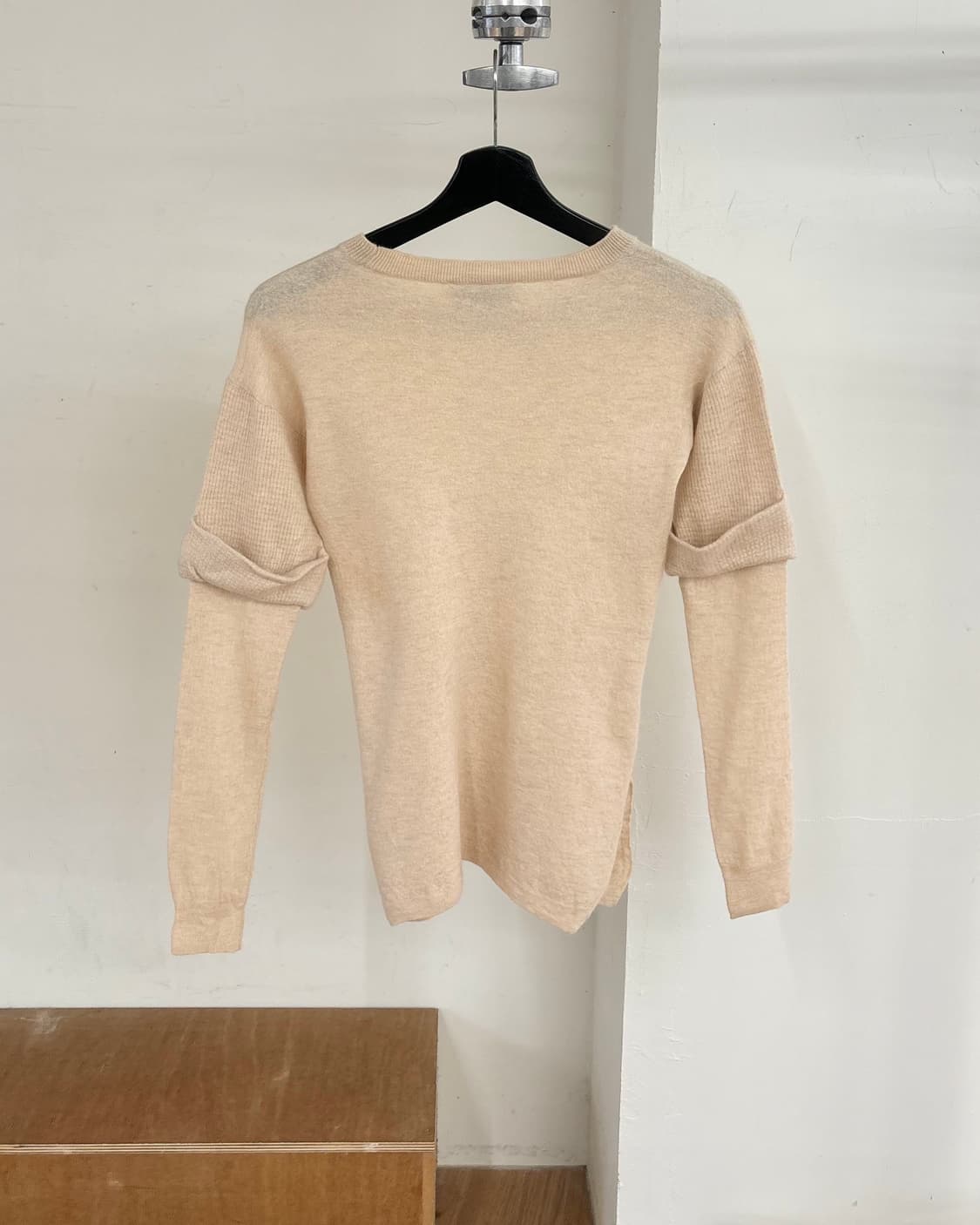 3.1 필립 림 베이지 롤업 레그 울 니트 상품이미지6