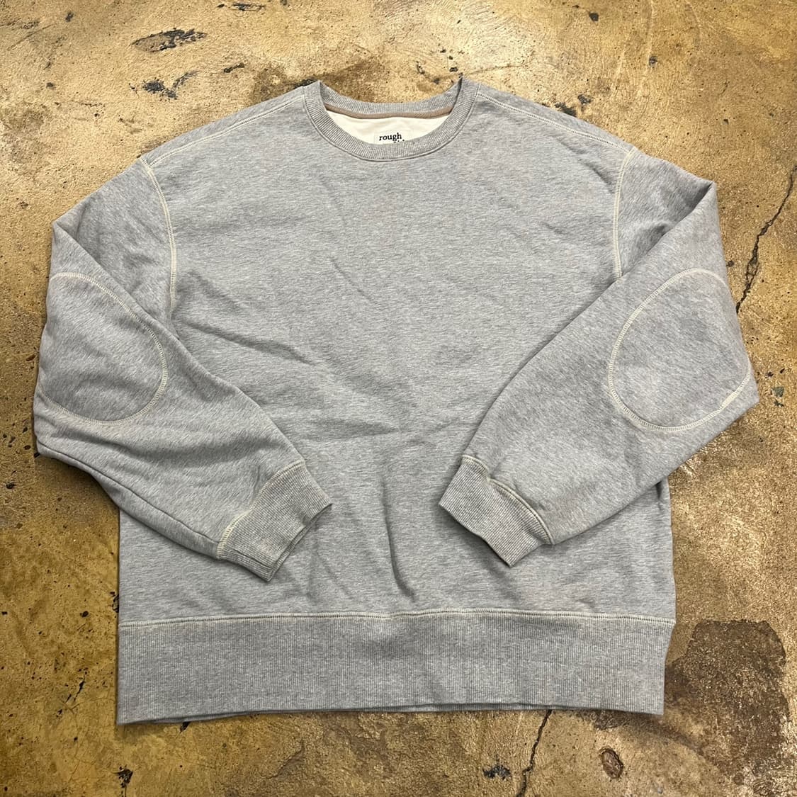 [정품] 러프 사이드  회색 엘보우 패치 맨투맨 b15 상품이미지2