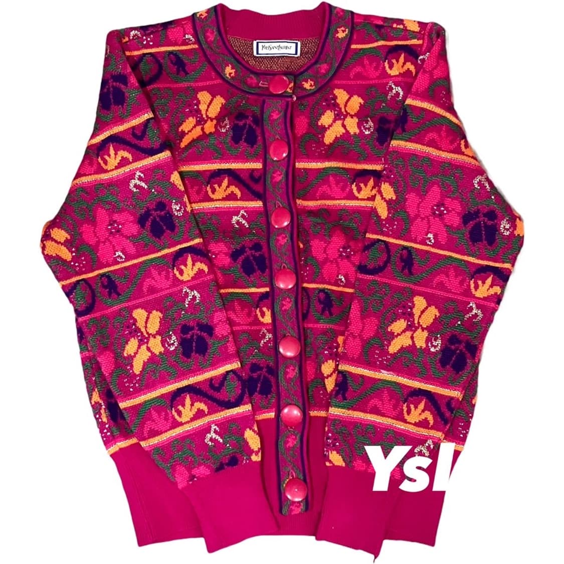 입생로랑 아카이브 패턴 가디건 상품이미지1