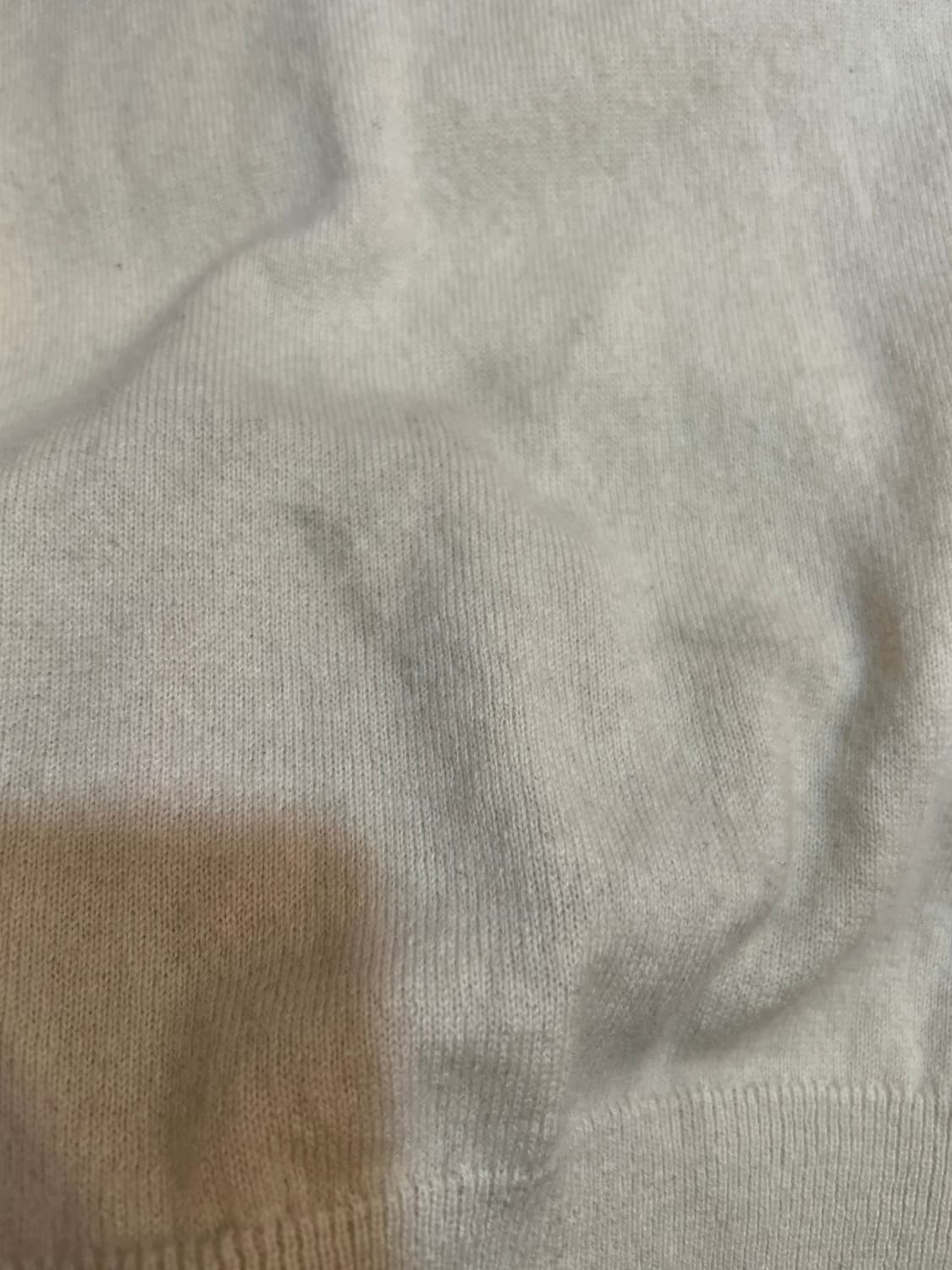 유니클로 여성 아이보리 캐시미어100니트 반팔라운드니트 상품이미지6