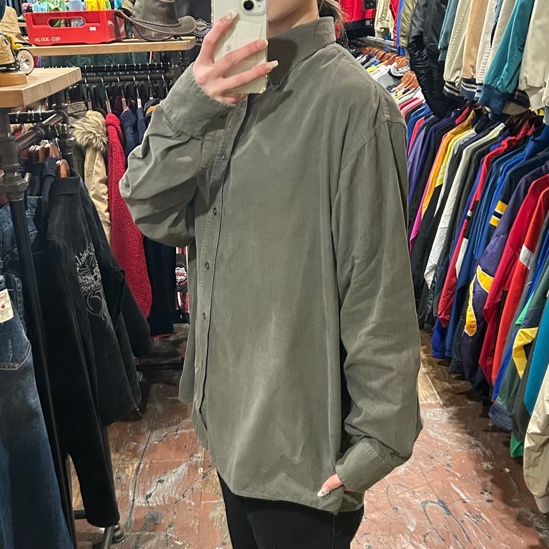 [HI] 칼하트 코듀로이 긴팔셔츠 카키 상품이미지4