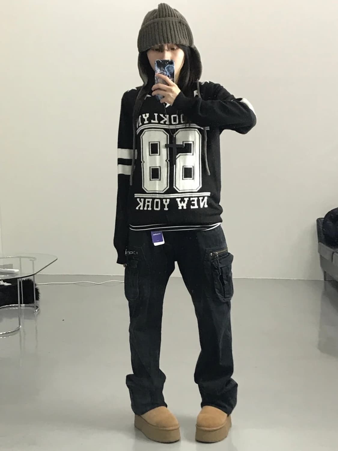 JPN 블랙 니트 스웨터 상품이미지1