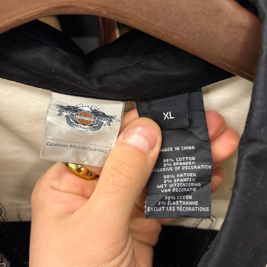 할리데이비슨 Y2K 메탈릭 엠브로이드 풀집업 메카닉셔츠 N1254 상품이미지8