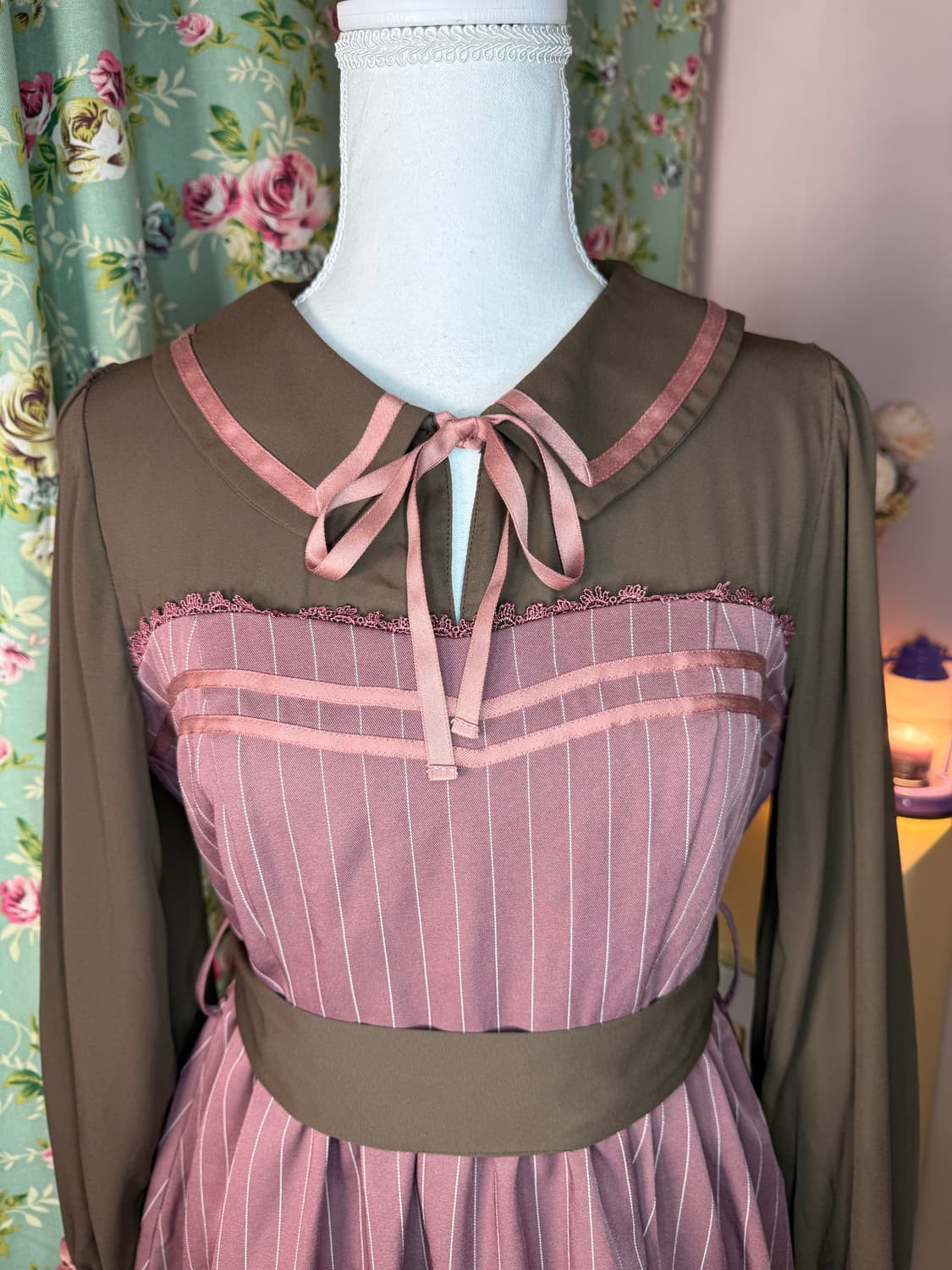 Dress🩷🤎엑시즈팜 카와이 딸기초코라떼 원피스 상품이미지2