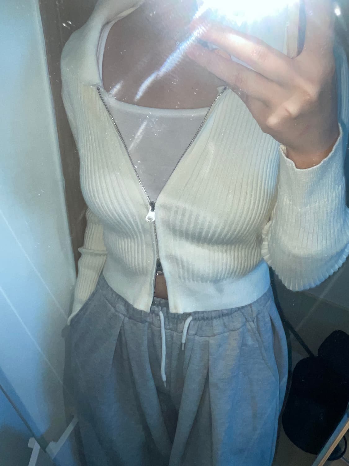 (y2k, 빈티지) 투웨이 니트 집업 팝니다 상품이미지2