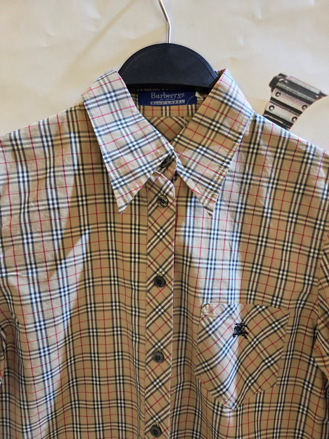 BURBERRY 버버리 베이지 노바체크셔츠💯 상품이미지4