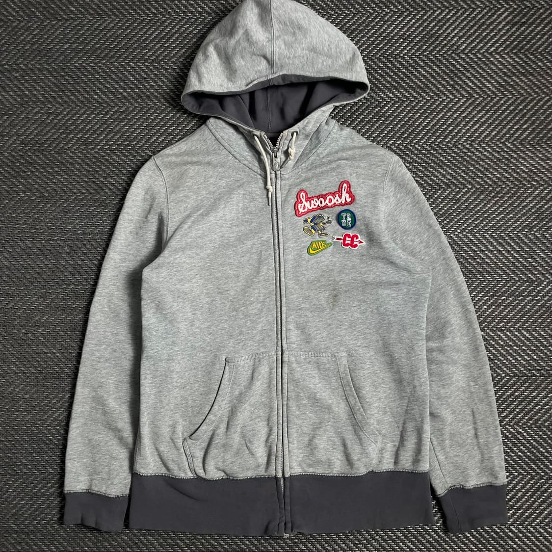 나이키 와펜 패치워크 그레이 후드집업 y 4908 상품이미지2