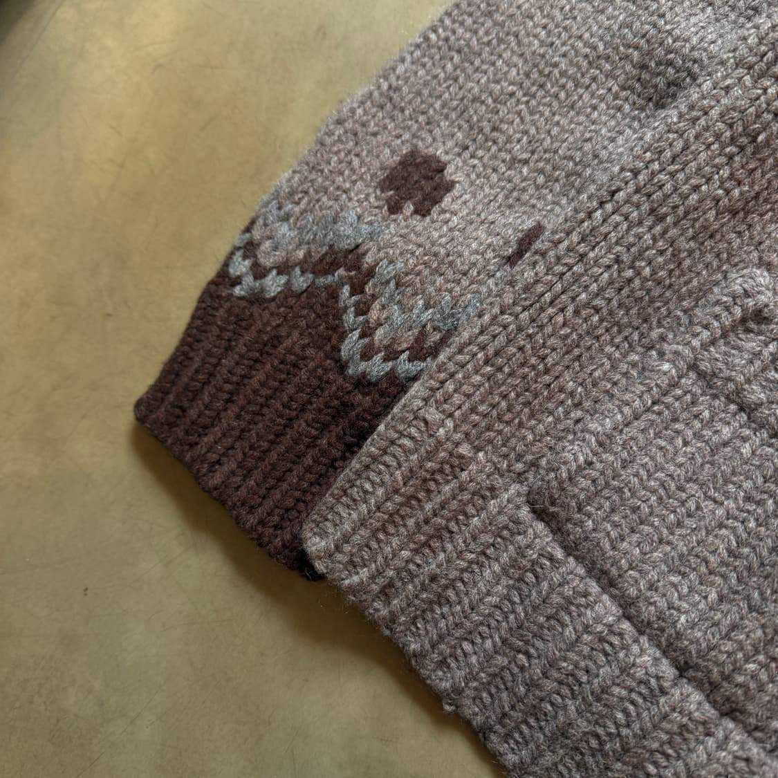 2010 사스콰치 패브릭스 에스닉 헤비울 핸드니트 케이프 가디건 상품이미지3