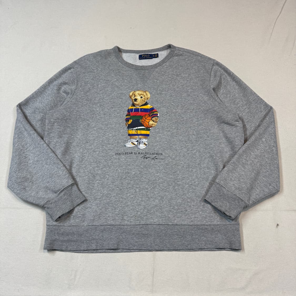 XL) 폴로 랄프로렌 베어 맨투맨 그레이 상품이미지1