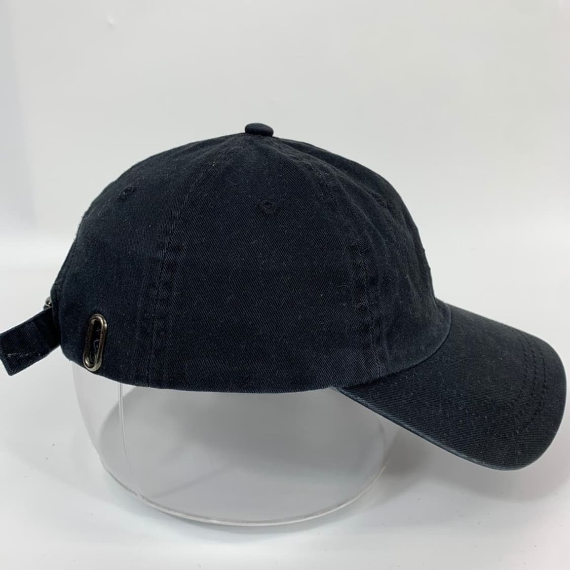 STUSSY 스톡 로고 톤온톤 블랙 볼캡 상품이미지4