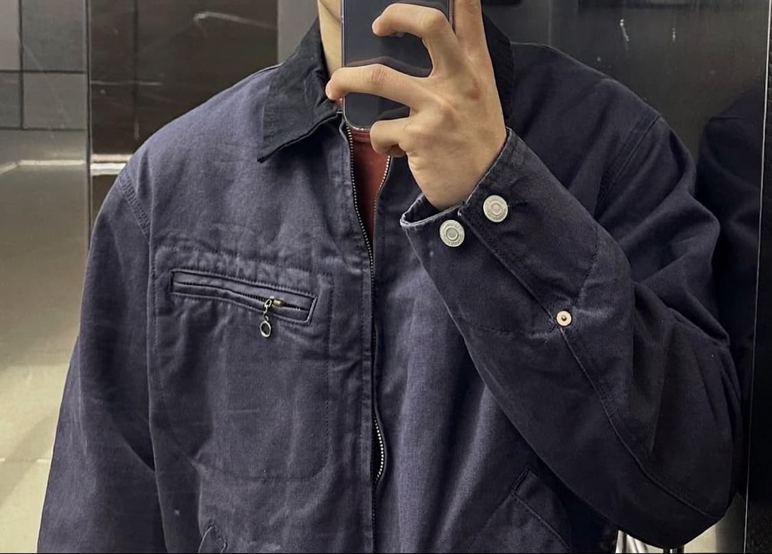 [1] 아웃스탠딩 헤비 캔버스 워크 자켓(차콜) 상품이미지6