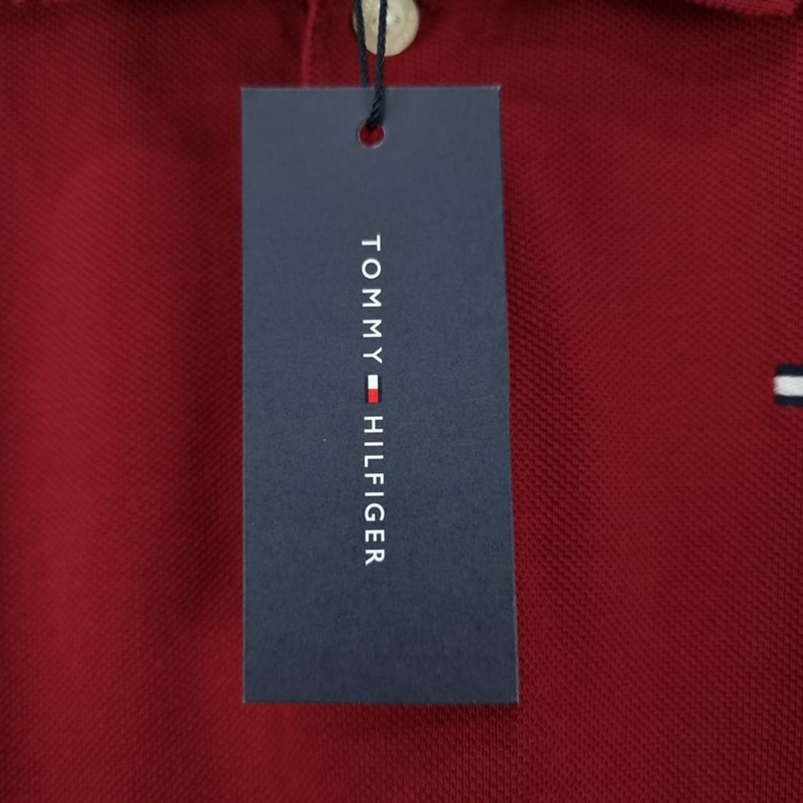 [타미힐피거] (새상품) 로고 자수 카라티 버건디 M20182 상품이미지8
