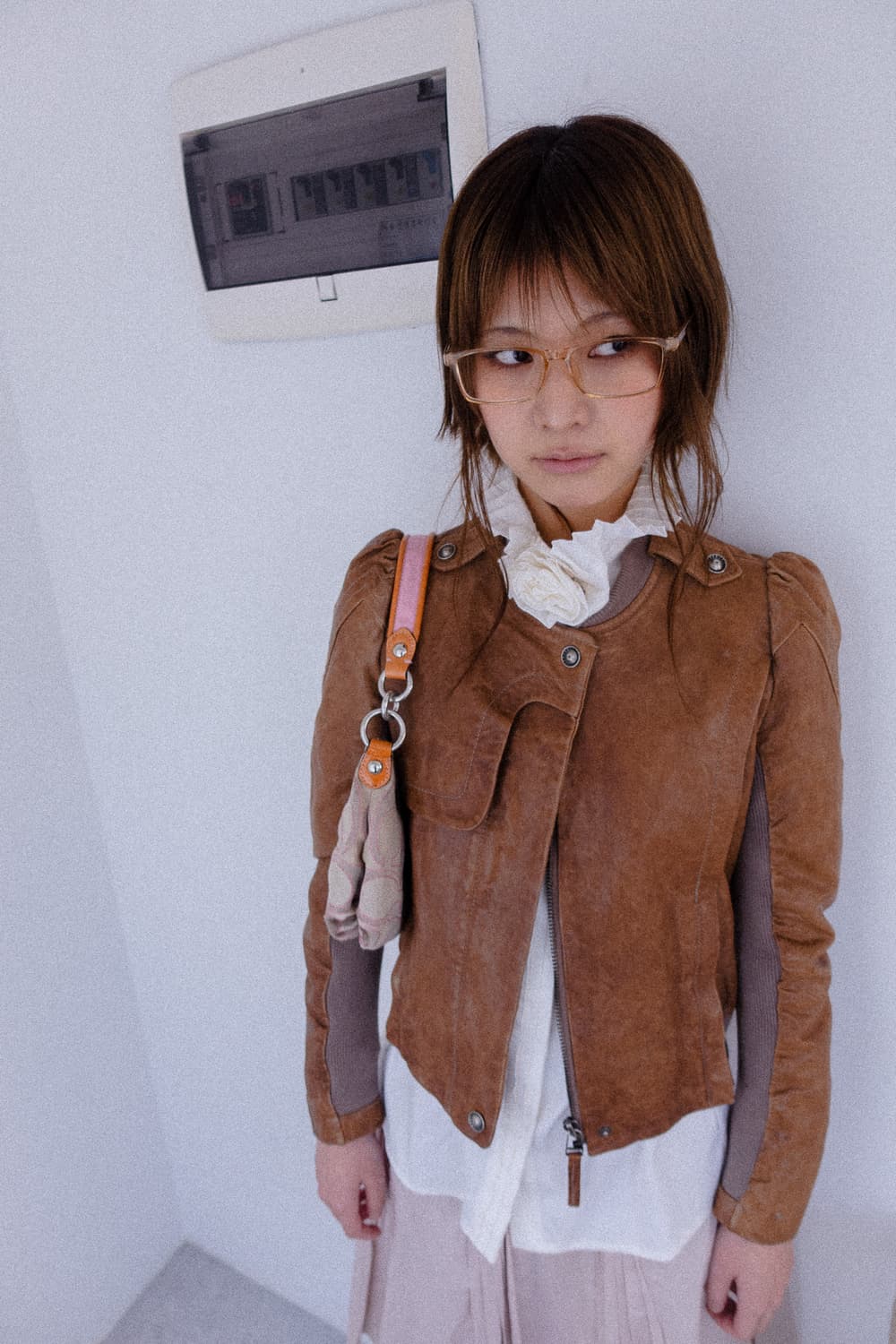 romantic puff shoulder leather jacket 상품이미지1