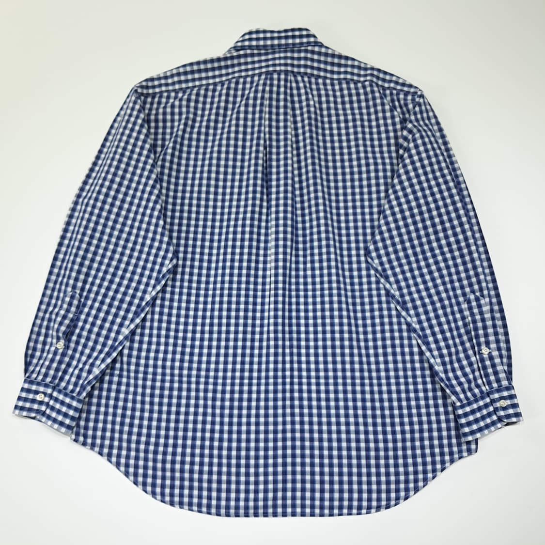 CL806 L 폴로 90s 인도판 스몰체크 로얄네이비 셔츠 남방 상품이미지6
