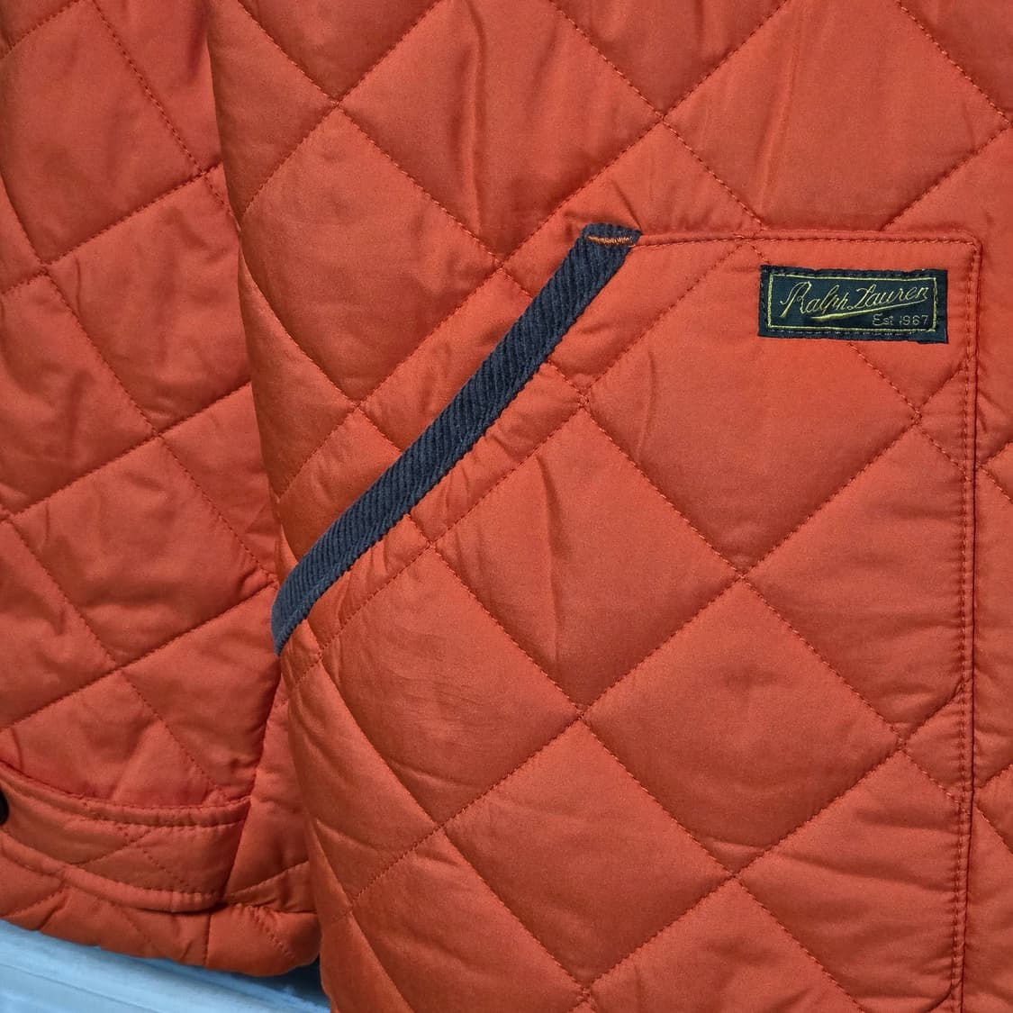 폴로 오렌지 카키 코듀로이 누빔 경량 자켓 상품이미지5