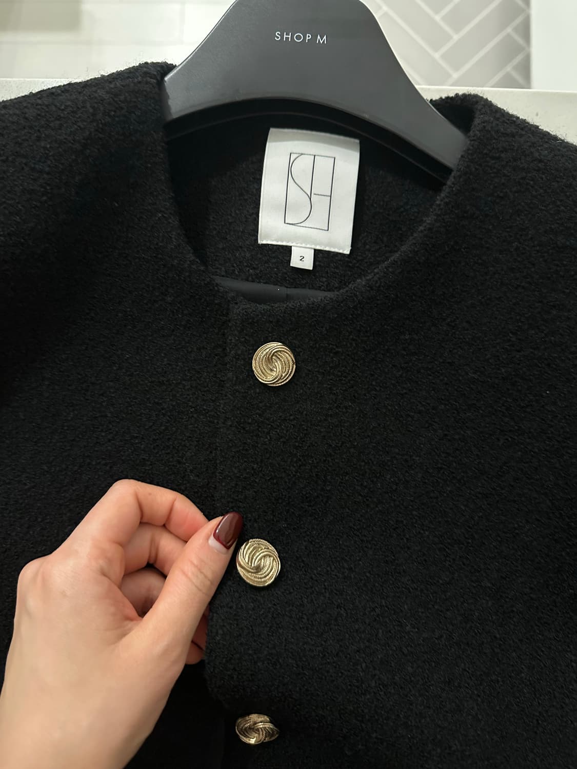 시에 sie 페브 트위드 자켓 블랙M 상품이미지3