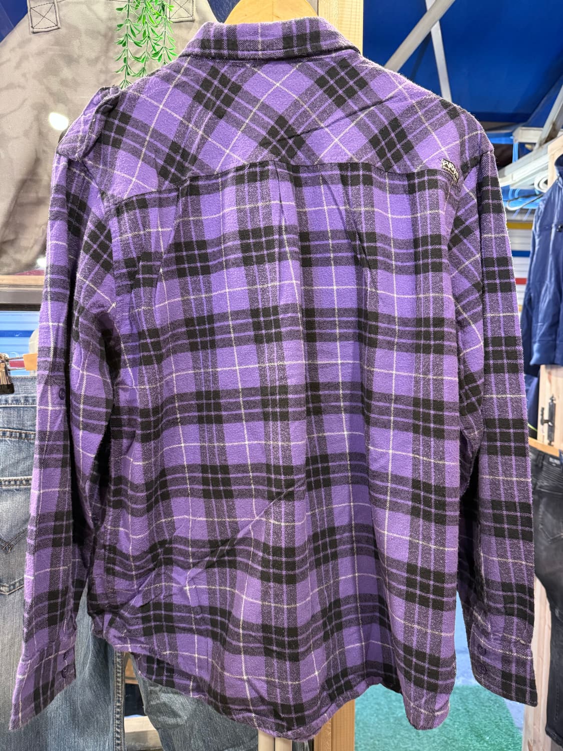 빈티지 퍼플 플란넬 셔츠 상품이미지5