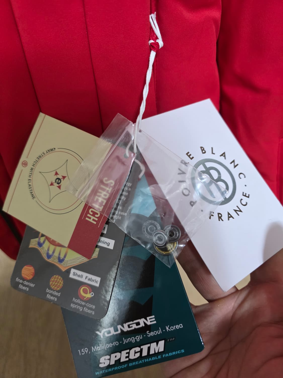 [새제품] 쁘아블랑 스칼렛 레드 여성 스트레치 스키 자켓 L 상품이미지6