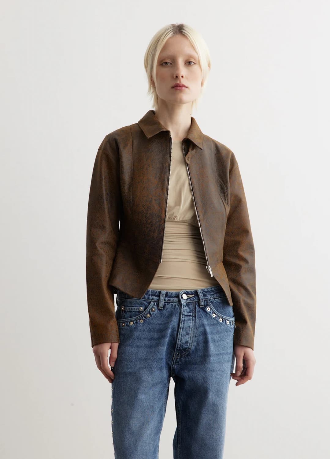 (새상품) 팔로마울 레더 자켓 상품이미지1