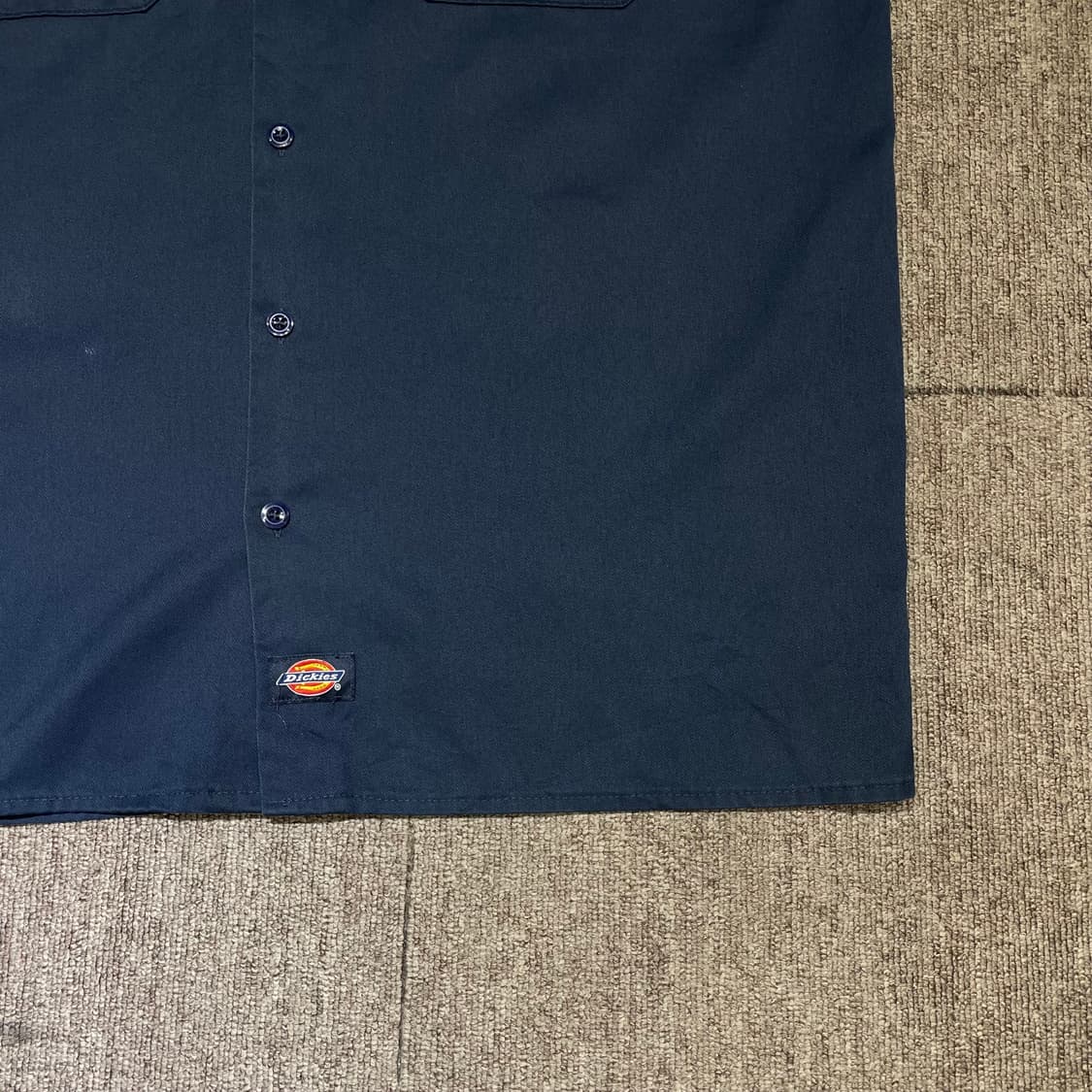 (L) Dickies 디키즈 반팔 워크 셔츠 네이비 상품이미지5
