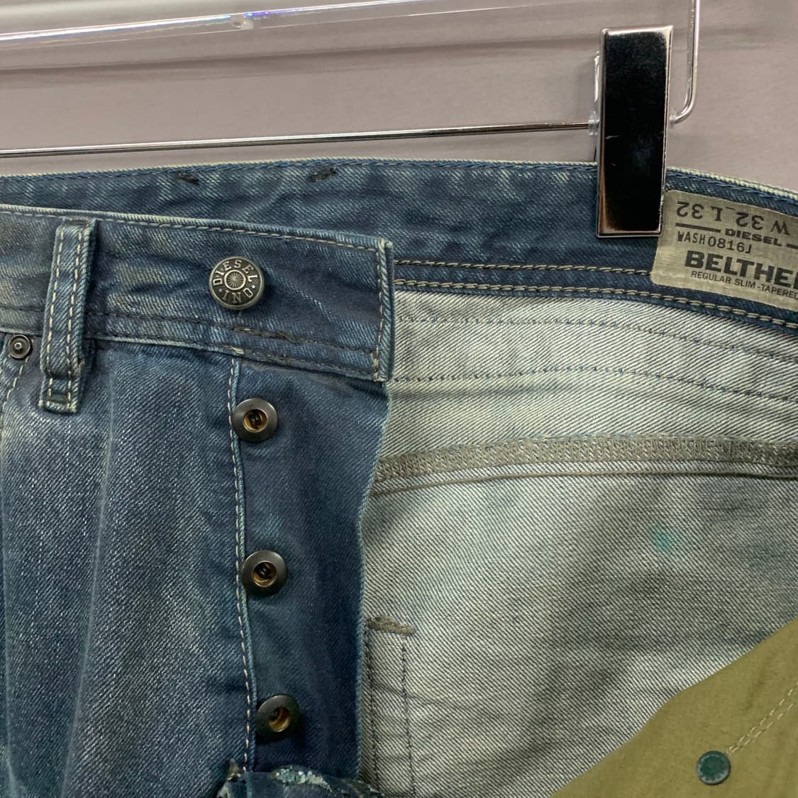 32인치 디젤 belther 레귤러 슬림 테이퍼드핏 워싱 데님 청바지 상품이미지6