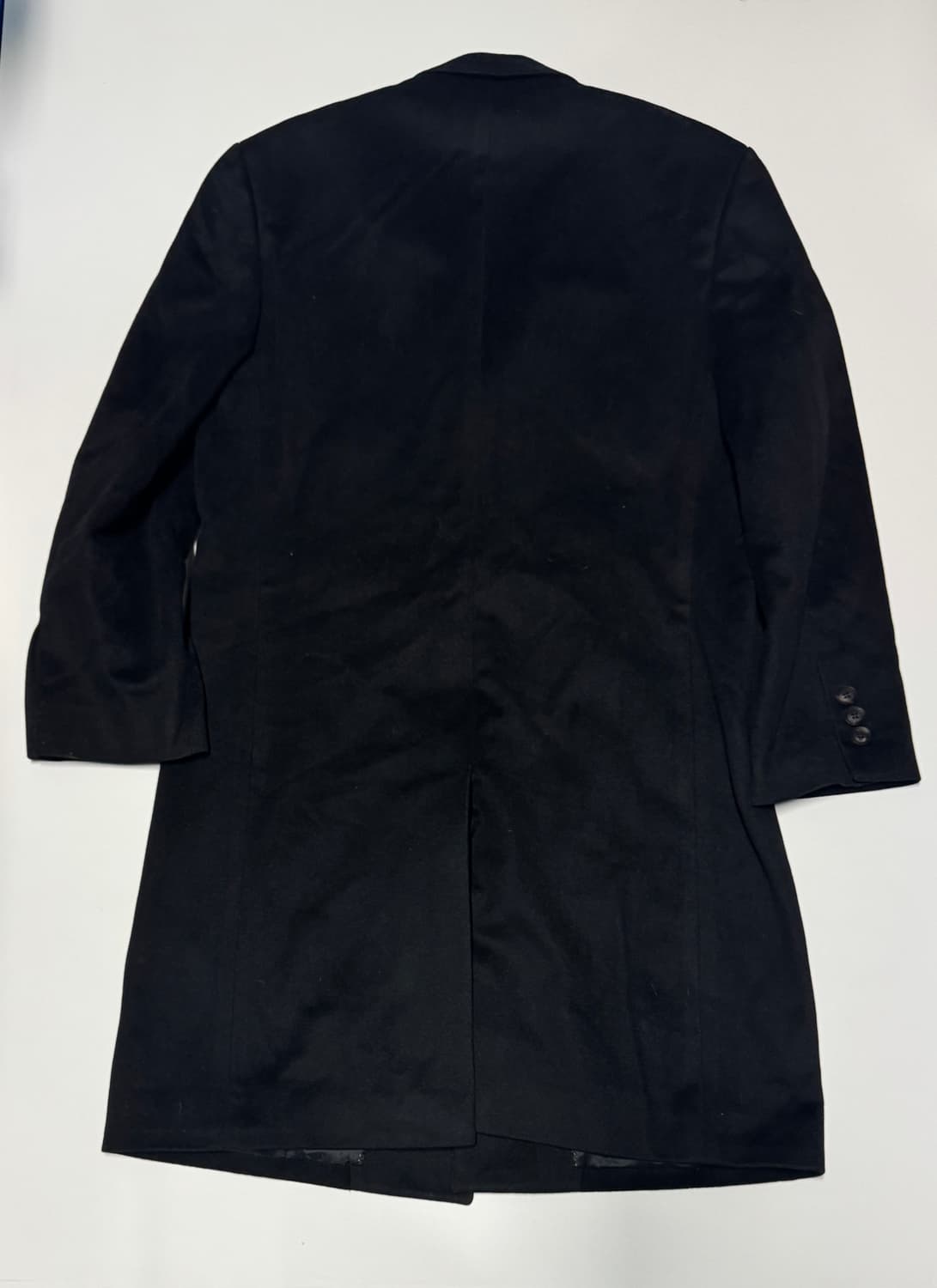 갤럭시 울 캐시미어 100% 미니멀 블랙 코트 L 상품이미지2