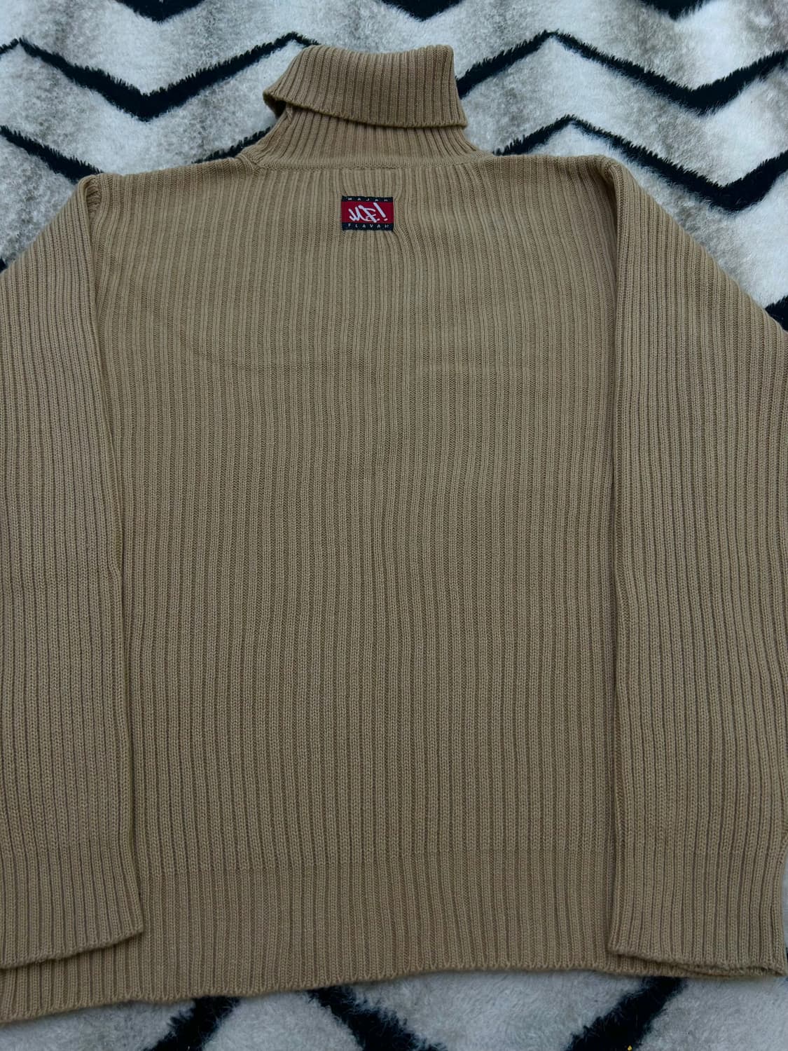 [M]마자플라바 목폴라 니트/베이지 상품이미지4