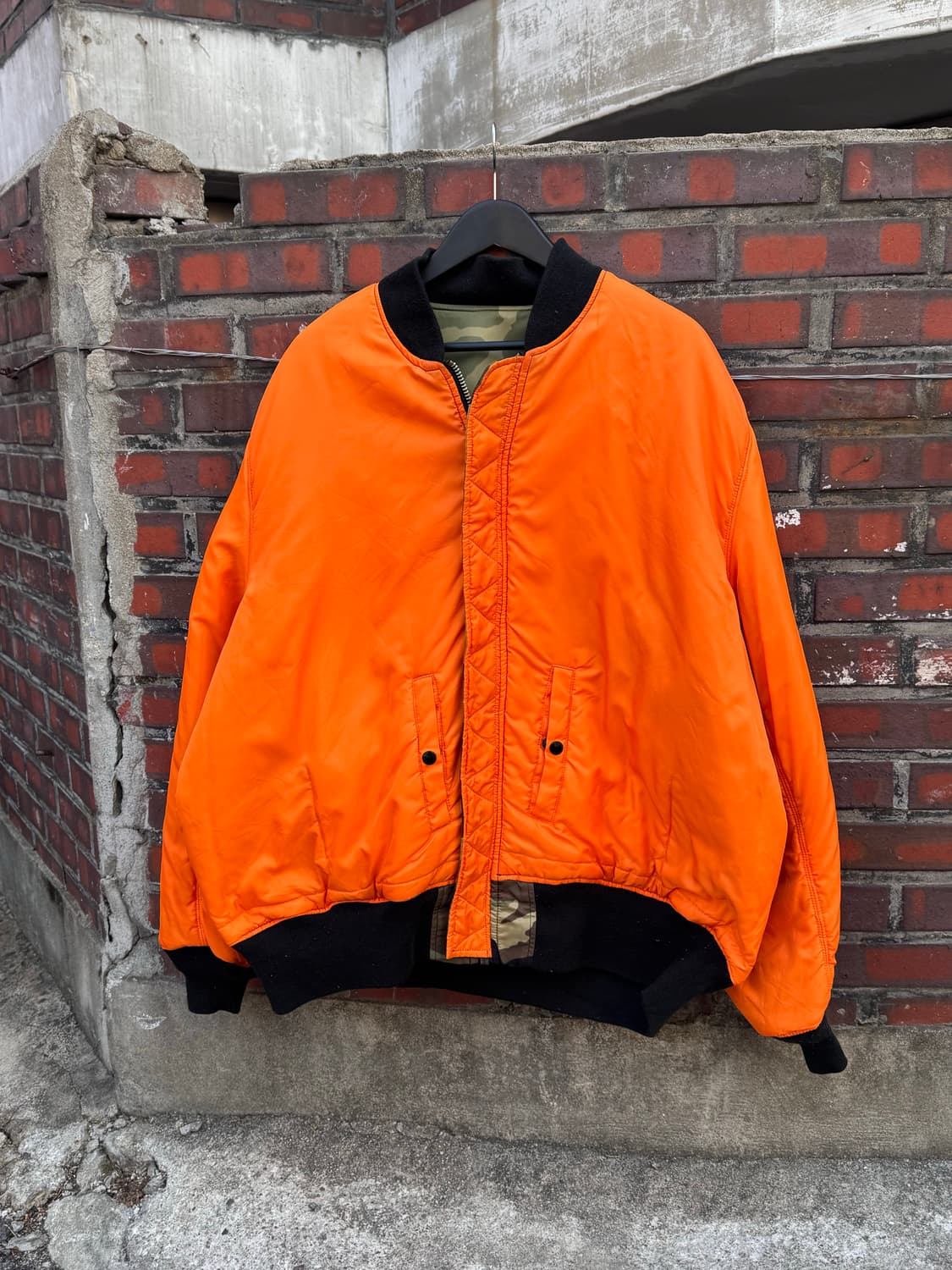 90s 알파인더스트리 우드랜드 카모 MA-1 항공자켓  상품이미지4