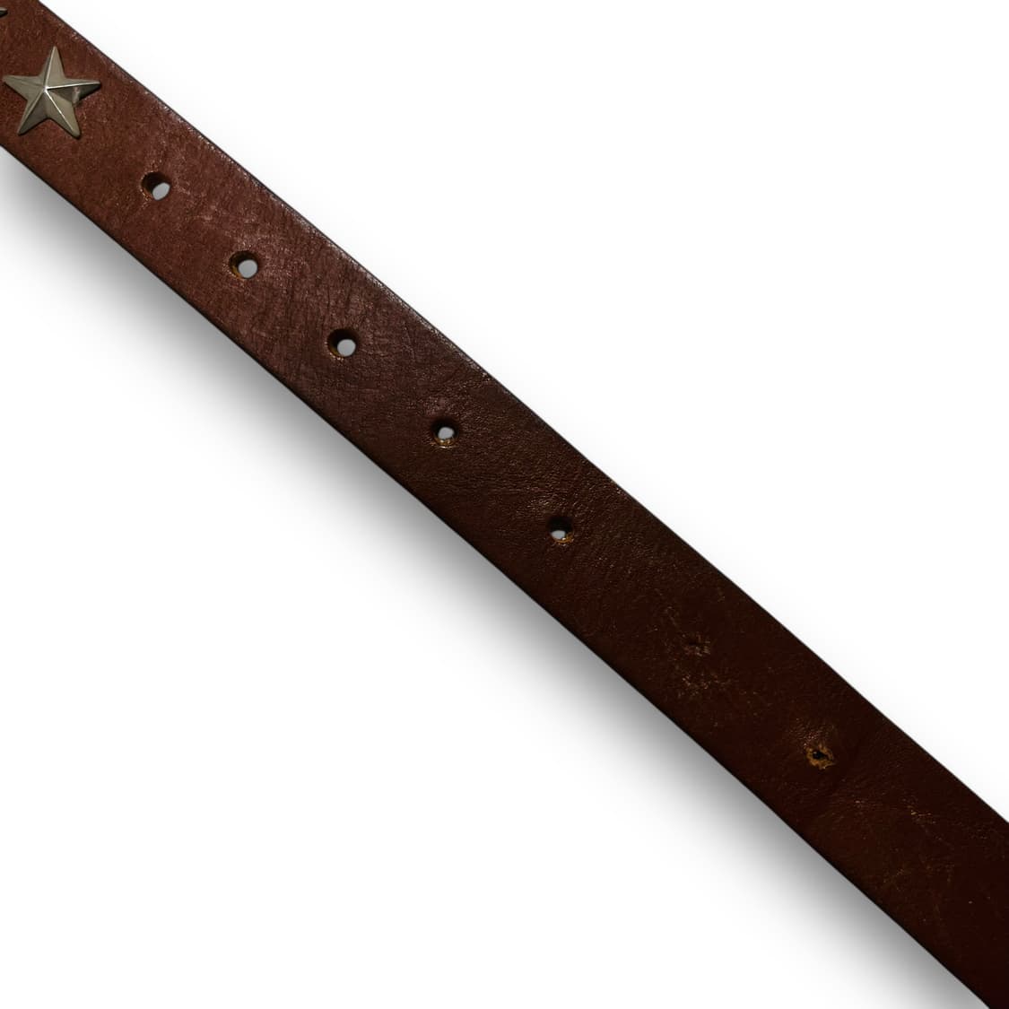 Western Brown Leather Star Stud Belt 상품이미지9